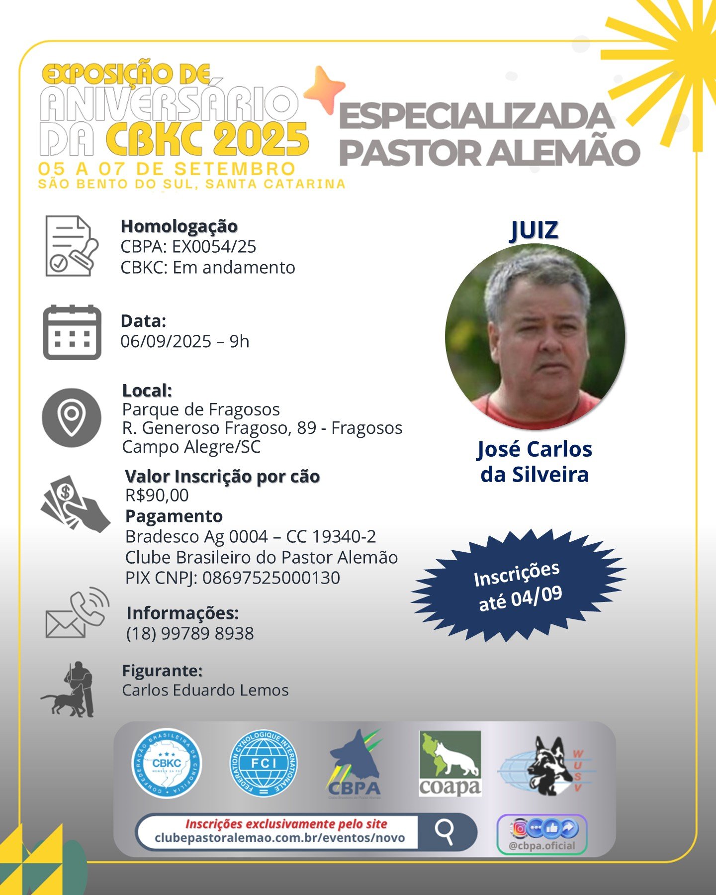 Expo Aniversário CBKC - Especializada da Raça Pastor Alemão