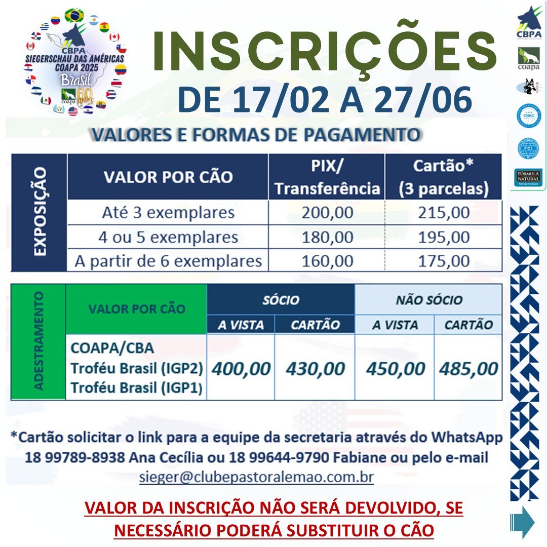 Inscrições #COAPA2025