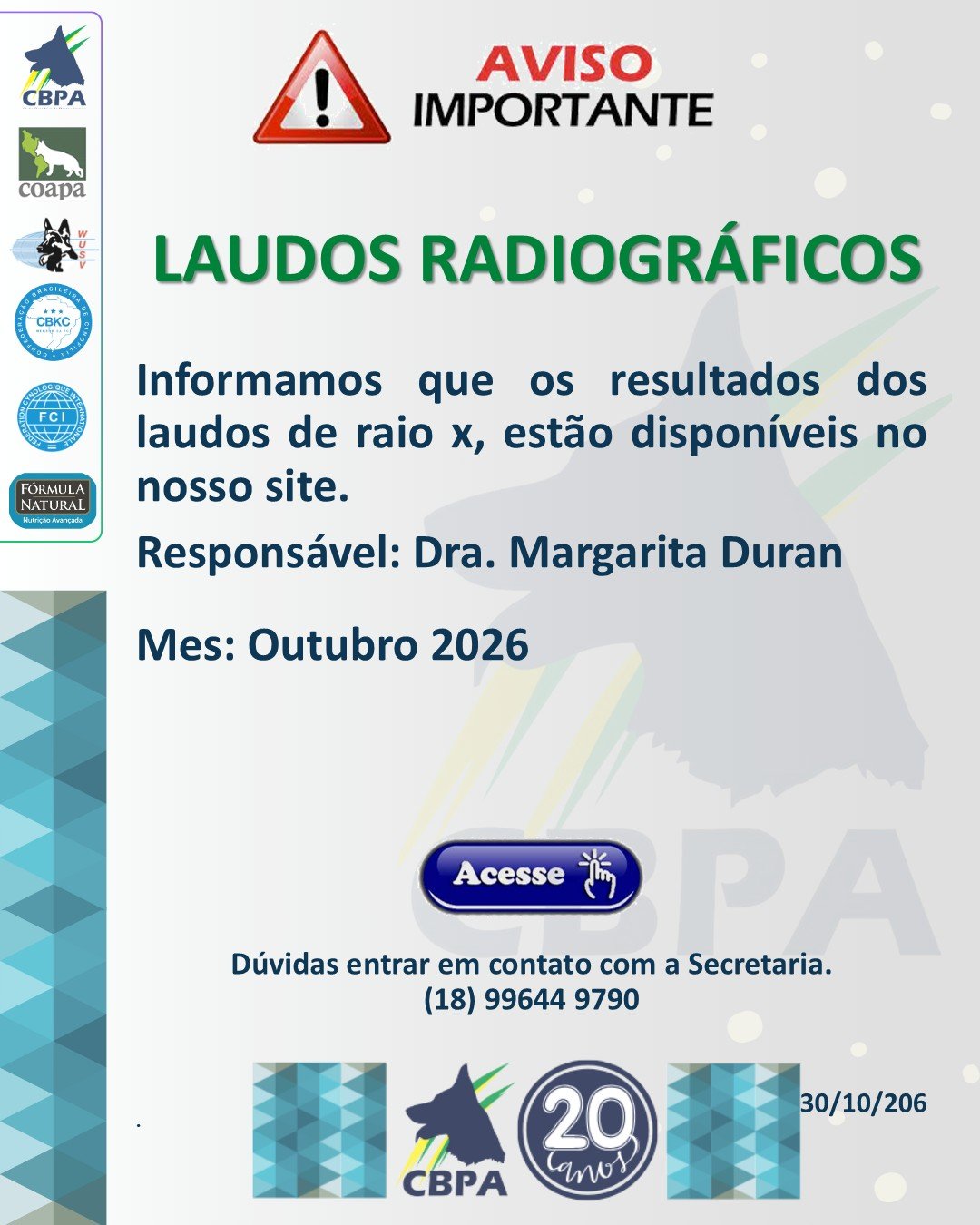 OUTUBRO 2026 DRª MARGARITA DURAN