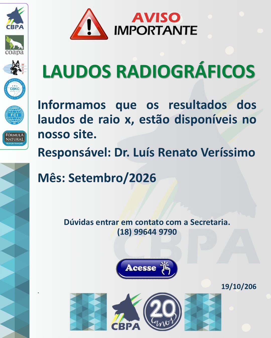 SETEMBRO 2026 DR. LUIS RENATO VERÍSSIMO