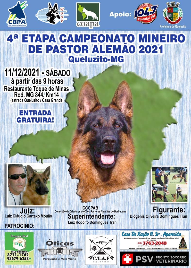 4ª Etapa Campeonato Mineiro de Pastor Alemão 2021