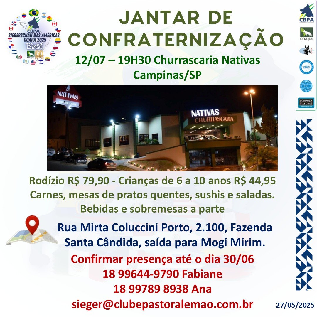 Jantar de Confraternização #COAPA2025
