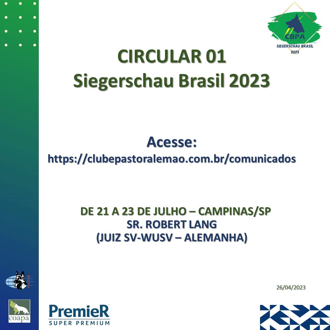 Circular 01 - Siegerschau Brasil 2023