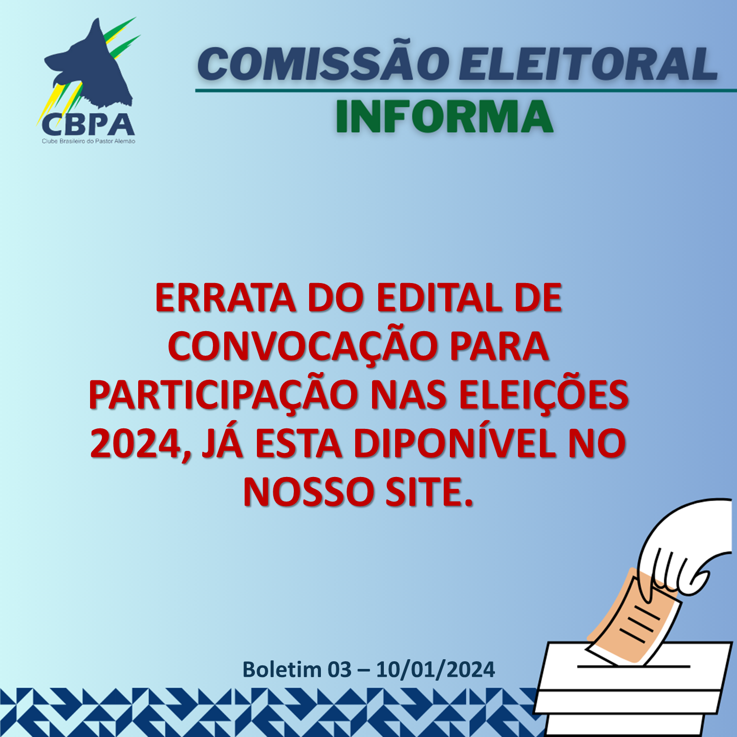 Boletim 03 - Errata Edital - Eleições 2024.